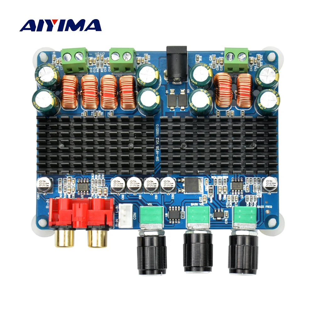 Aiyima TPA3116 2 1 канальный цифровой усилитель доска 50 Вт * 100 сабвуфер аудио усилители