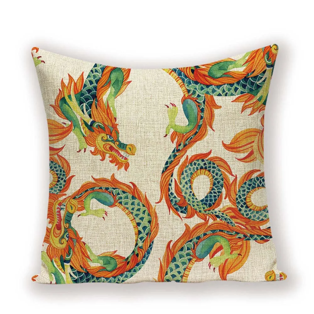 Декоративные чехлы для подушек Iger Dragon, животные, лен/хлопок
Декоративные чехлы для подушек Iger Dragon, животные, лен/хлопок