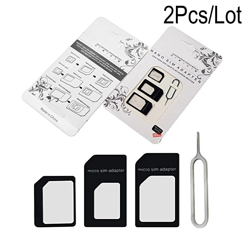 

Micro Nano SIM Card Adapter Connector Kit For iPhone 6 7 plus 5S Huawei P8 lite P9 Xiaomi Redmi Note 4 Pro 3S 3 Mi5 sims holder