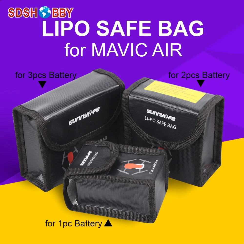 Sunnylife Battery Protective Storage Bag LiPo Safe Bag Explosion-proof for DJI MAVIC AIR
Sunnylife Battery Protective Storage Bag LiPo Safe Bag Explosion-proof for DJI MAVIC AIR