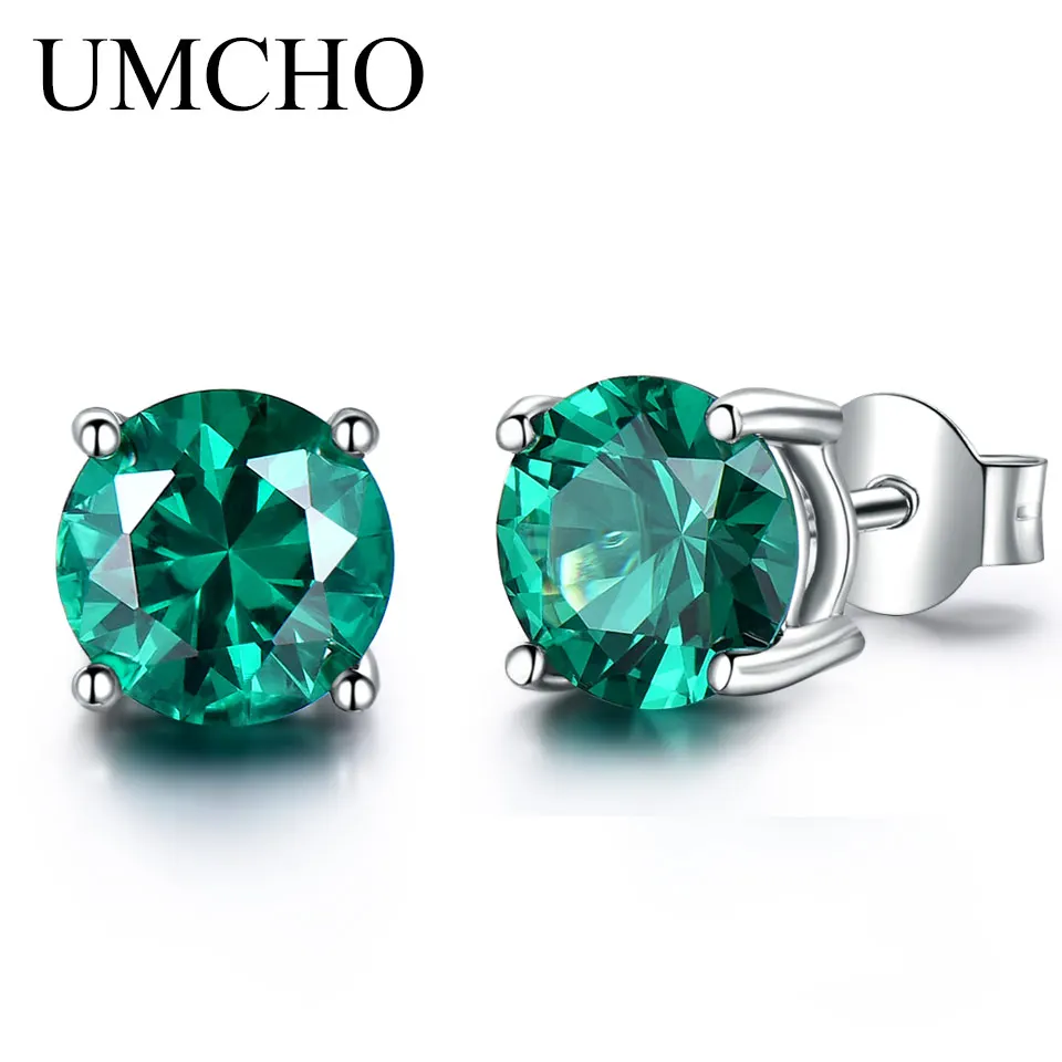 UMCHO Solid 925 Sterling Silver Jewelry Nano Emerald Gemstone Stud Earrings for Women Party Wedding Party Fashion Jewelry Gift
UMCHO Solid 925 Sterling Silver Jewelry Nano Emerald Gemstone Stud Earrings for Women Party Wedding Party Fashion Jewelry Gift