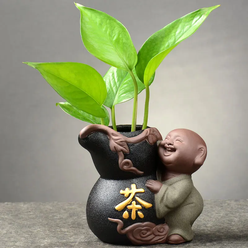 Chinese Style Lovely Ceramics Haha Buddha Hydroponics Vase Plant Container Garden Planters Desktop Ornaments Zen Flowerpot Decor
Chinese Style Lovely Ceramics Haha Buddha Hydroponics Vase Plant Container Garden Planters Desktop Ornaments Zen Flowerpot Decor