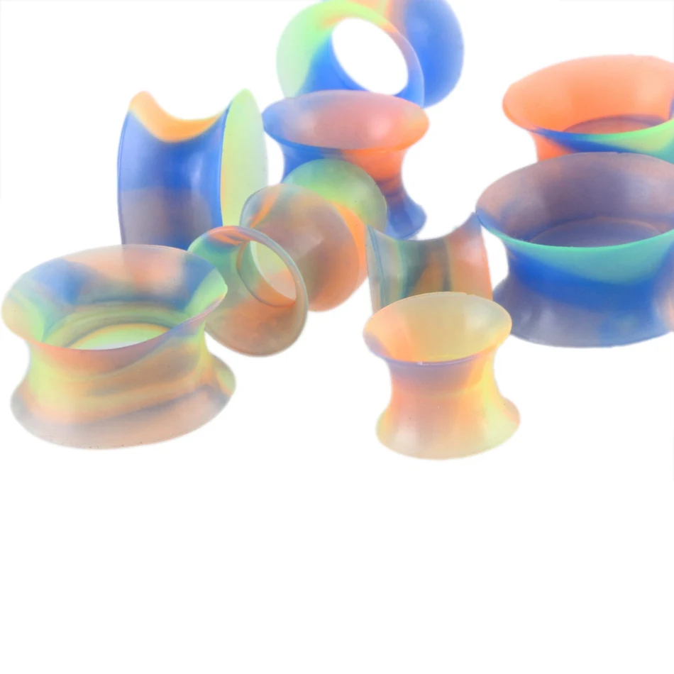 1pair Flexible Silicone Rainbow Flesh Ear Plugs and Tunnels Ear Gauge Plug Tunnel Body Jewelry Piercing Stretcher Expanders
1pair Flexible Silicone Rainbow Flesh Ear Plugs and Tunnels Ear Gauge Plug Tunnel Body Jewelry Piercing Stretcher Expanders