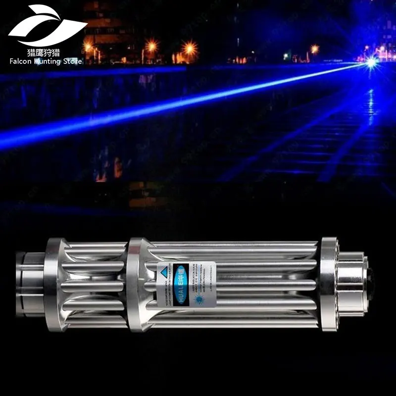 Охотничьи ножи высокой Мощность 5000000 м синий лазерный указатель 450nm Lazer Flash