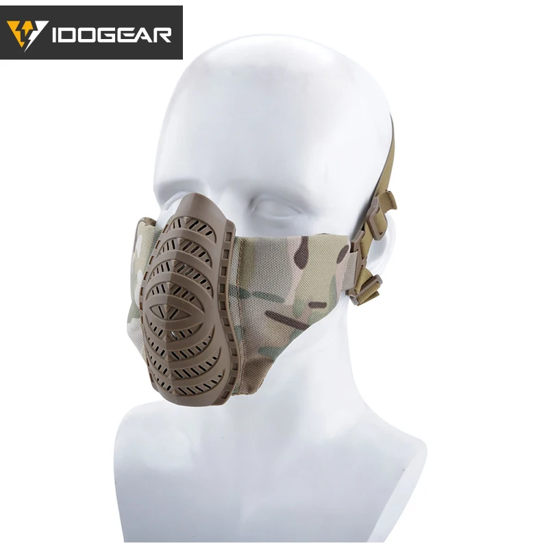 Страйкбольная маска IDO GEAR пейнтбольная из ТПУ полулицевая Тактическая Военная