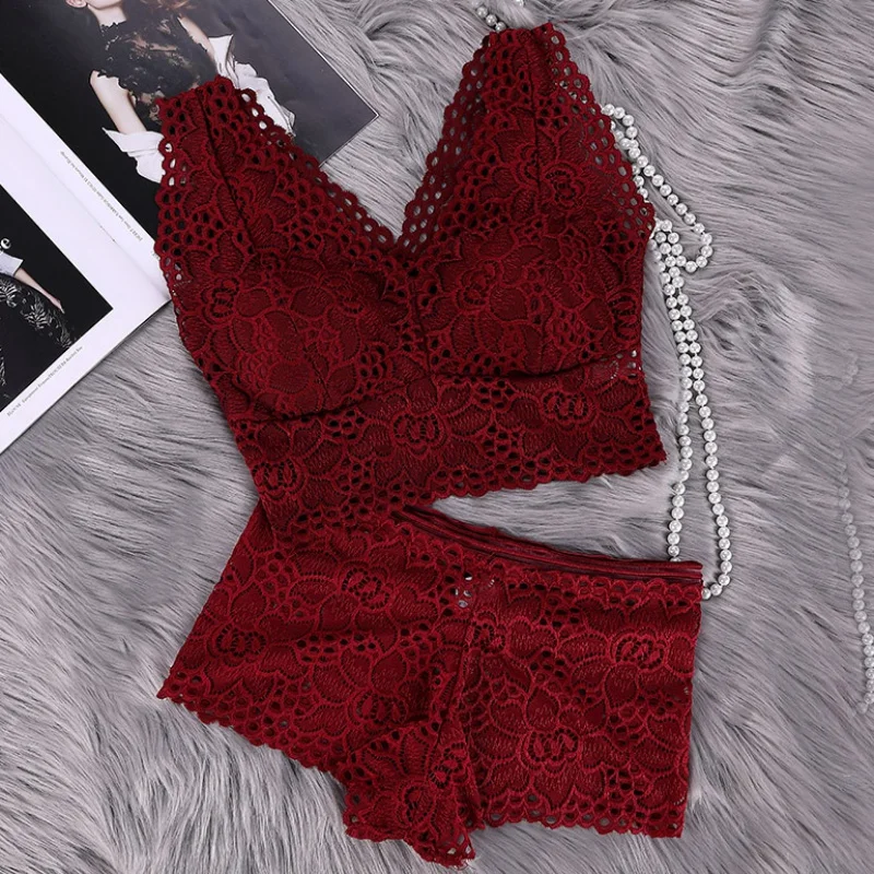 Women Floral Lace Bralette Bra Set Push Up Sexy Bra Set Sexy Lingerie Wireless Bra Panties Set
Women Floral Lace Bralette Bra Set Push Up Sexy Bra Set Sexy Lingerie Wireless Bra Panties Set