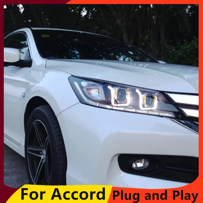 KOWELL Car Styling Head Lamp for Honda Accord Headlight 2013 New Accord LED Headlight DRL H7 D2H Hid Option Angel Eye Bi Xenon
KOWELL Car Styling Head Lamp for Honda Accord Headlight 2013 New Accord LED Headlight DRL H7 D2H Hid Option Angel Eye Bi Xenon