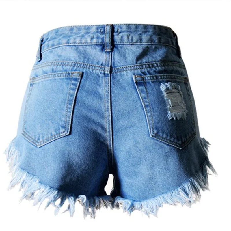 Holes Irregular Tassels High Waist Cowboy Shorts Woman Summer Wear Tide | Женская одежда