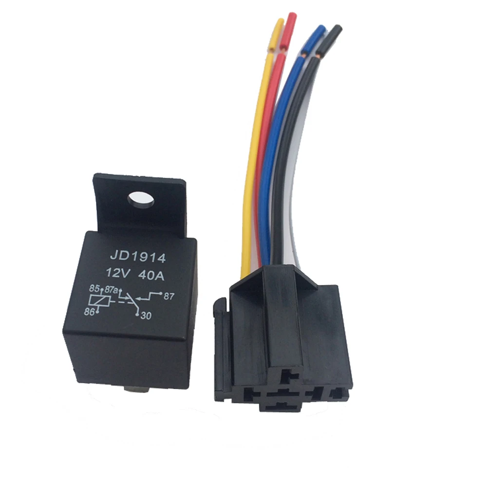12V 40A 5 Pin SPDT автомобильное реле автомобиля грузовика Авто с контактным гнездом