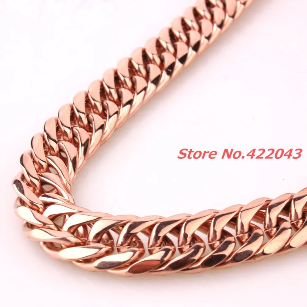 24" Huge Heavy 316L Stainless Steel Rose Gold color Cuban Chain Mens Necklace Jewelry 16MM Top Design
24" Huge Heavy 316L Stainless Steel Rose Gold color Cuban Chain Mens Necklace Jewelry 16MM Top Design