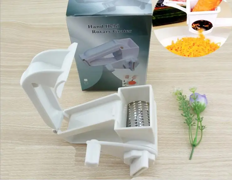 1PC Plastic Hand-Cranked Cheese Grater Rotary Ginger Slicer Grater Cutter for Chocolate with Stainless Steel Drum OK 0990
1PC Plastic Hand-Cranked Cheese Grater Rotary Ginger Slicer Grater Cutter for Chocolate with Stainless Steel Drum OK 0990