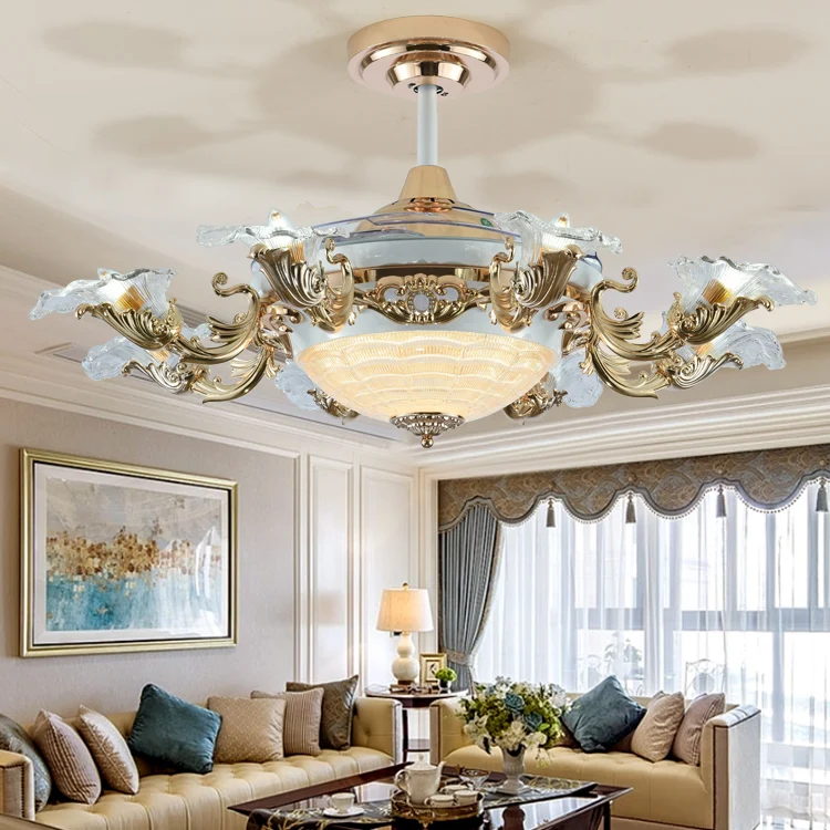 High quality luxury LED E14*6 Invisible Retractable Ceiling Fans With Light Living Room Folding Ceiling Fan Lamp Remote Control
High quality luxury LED E14*6 Invisible Retractable Ceiling Fans With Light Living Room Folding Ceiling Fan Lamp Remote Control