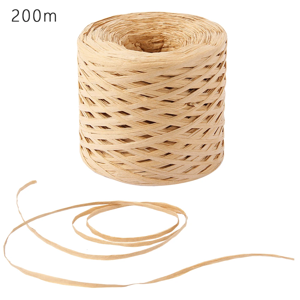 Raffia Paper Ribbon 200 Meters Craft Natural Wrapping Paper Twine Rope Gift Packing ribbon for Easter Party wedding Decoration
Raffia Paper Ribbon 200 Meters Craft Natural Wrapping Paper Twine Rope Gift Packing ribbon for Easter Party wedding Decoration