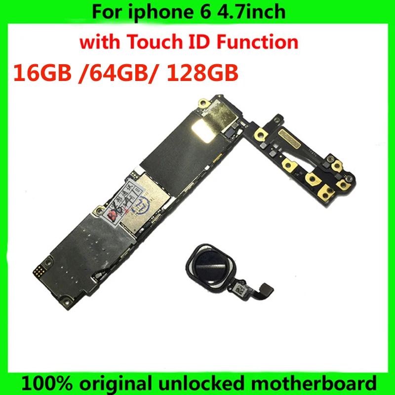 For iPhone 6 Original IOS Logic board 16gb 64gb 128gb Mainboard Worldwide Use NO iCloud Unlocked Motherboard with / NO Touch ID
For iPhone 6 Original IOS Logic board 16gb 64gb 128gb Mainboard Worldwide Use NO iCloud Unlocked Motherboard with / NO Touch ID