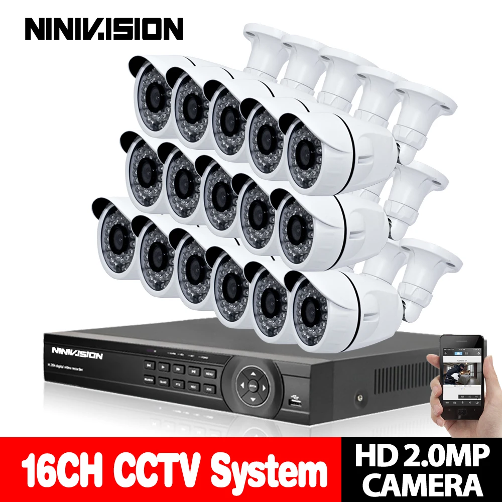 16CH CCTV System 1080P DVR kit AHD-H CCTV Video Recorder 1920*1080 2.0MP CCD IMX322 Surveillance Camera Home security system
16CH CCTV System 1080P DVR kit AHD-H CCTV Video Recorder 1920*1080 2.0MP CCD IMX322 Surveillance Camera Home security system