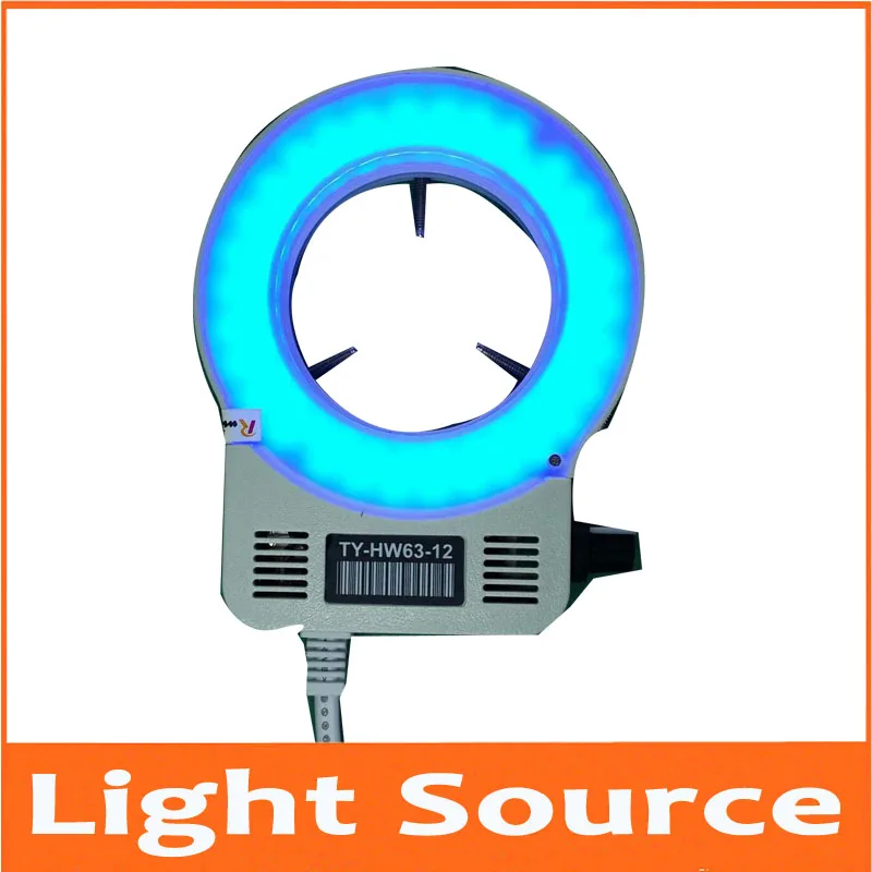 60pcs Blue LED Lamps Light Microscope 63mm Diameter Ring Bulb Lamp Source for Biological Stereo 90-240V | Инструменты