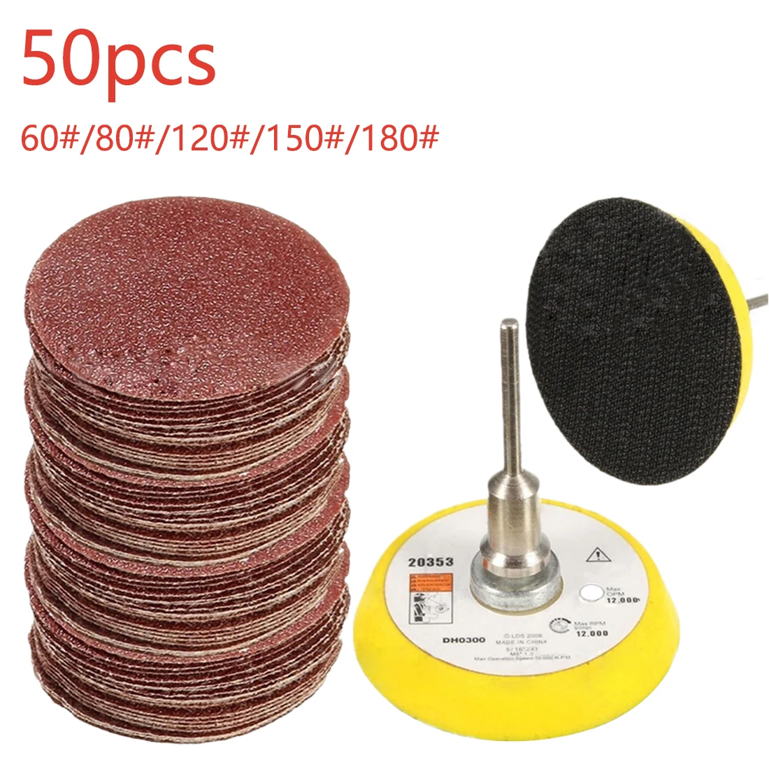 50PCS Sander Disc Sanding Pad Polishing 50mm 60-180 Grit Paper + 1pc Hook Loop Plate fit Dremel 4000 Electric Grinder Abrasive
50PCS Sander Disc Sanding Pad Polishing 50mm 60-180 Grit Paper + 1pc Hook Loop Plate fit Dremel 4000 Electric Grinder Abrasive