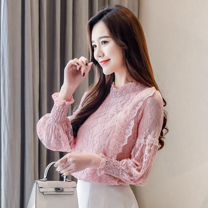 Autumn Lace Blouse Women Shirt Tops Hollow Long Sleeve Blouse Female Elegant Women Lace Shirt
Autumn Lace Blouse Women Shirt Tops Hollow Long Sleeve Blouse Female Elegant Women Lace Shirt