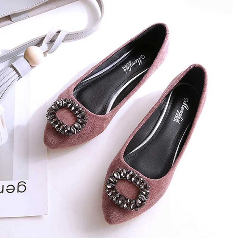SNURULAN2018 Woman shoes flock Ballet flats Loafers rhinestone shallow mouth Slip on slides pointed toe Shoes big size E263
SNURULAN2018 Woman shoes flock Ballet flats Loafers rhinestone shallow mouth Slip on slides pointed toe Shoes big size E263