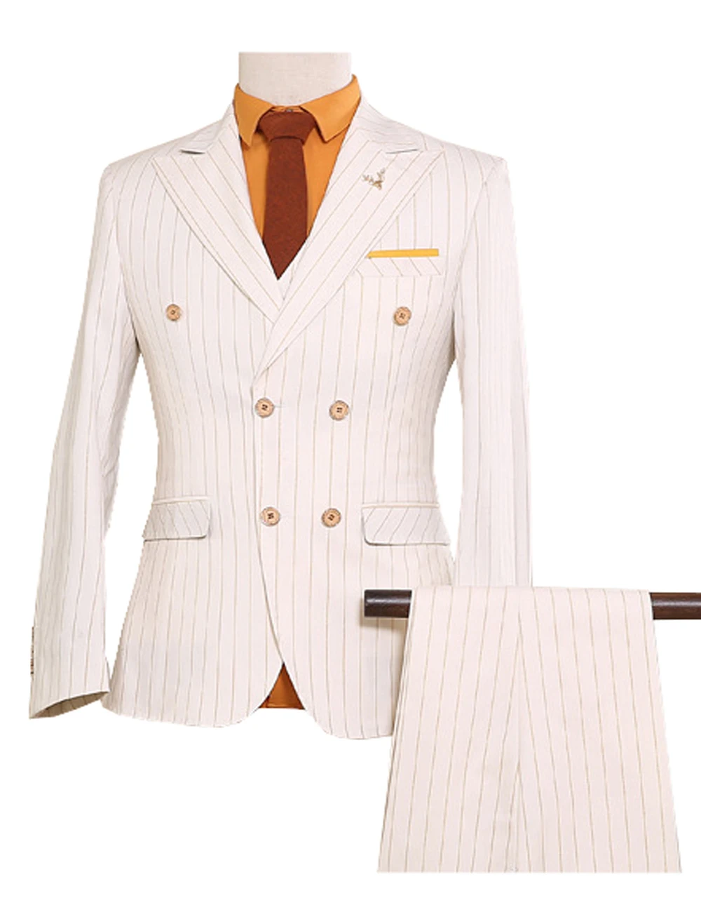 White Suit Men Stripe Suits Custom Made men suit British style Blazer 3 Pieces (Jacket+Pants+vest)custom suit
White Suit Men Stripe Suits Custom Made men suit British style Blazer 3 Pieces (Jacket+Pants+vest)custom suit