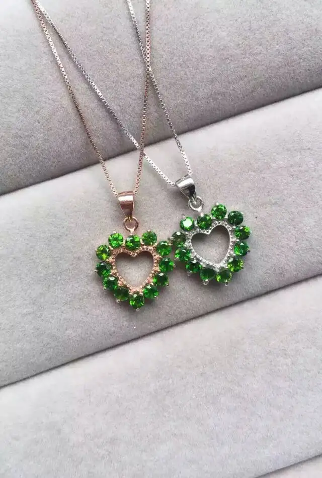 natural diopside pendant S925 silver Natural gemstone Pendant Necklace trendy romantic peach heart women Child party jewelry
natural diopside pendant S925 silver Natural gemstone Pendant Necklace trendy romantic peach heart women Child party jewelry