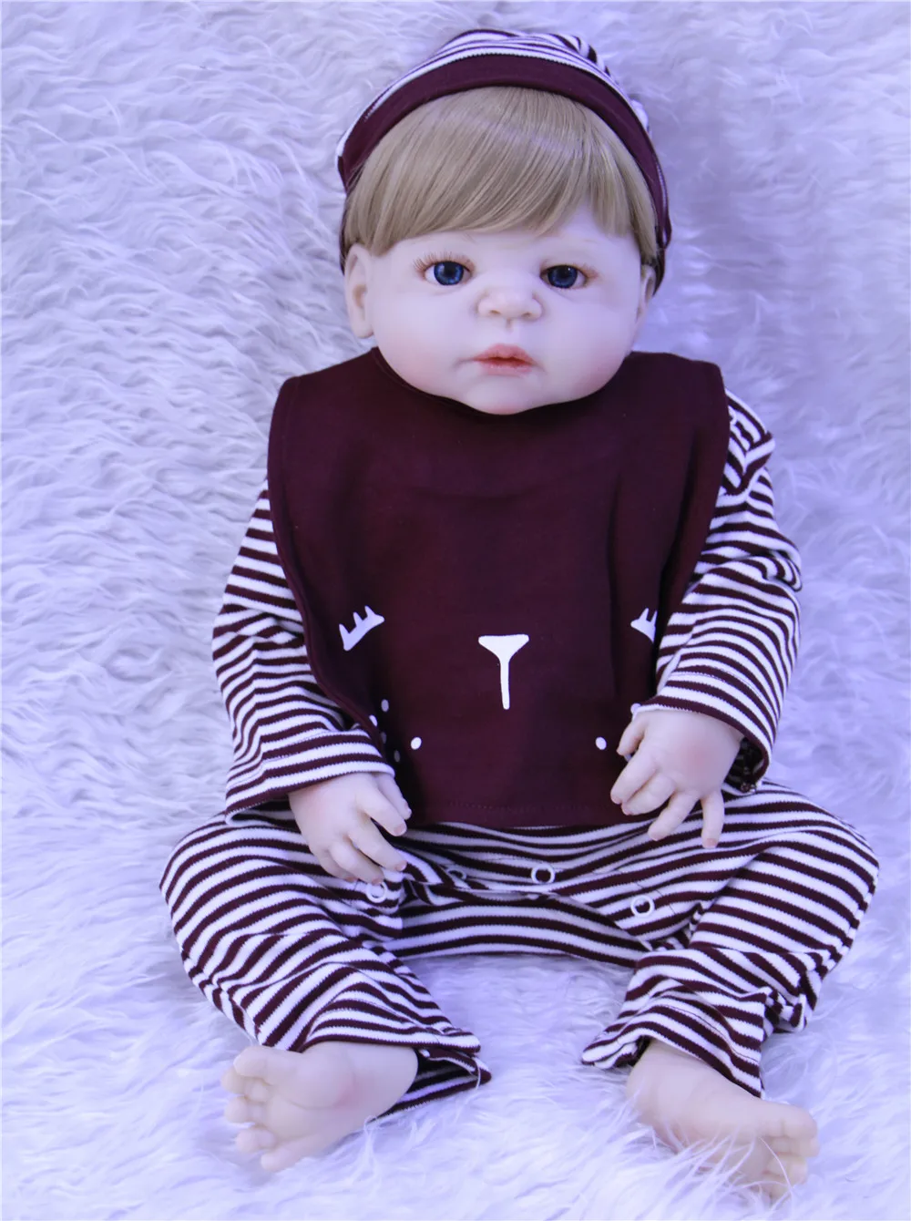 Full silicone reborn baby boy dolls 22inch bebe alive reborn bonecas menino BJD bonecas reborn children gift toy dolls
Full silicone reborn baby boy dolls 22inch bebe alive reborn bonecas menino BJD bonecas reborn children gift toy dolls