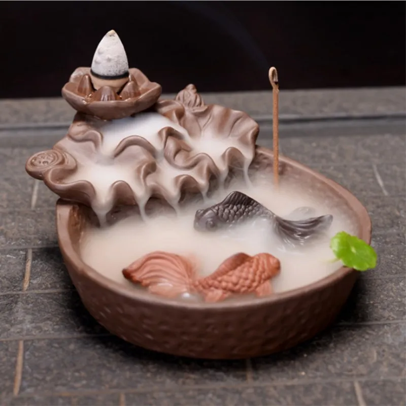 Purple Sand Backflow Incense Burner Ceramic Aromatherapy Furnace Smoke Back Mountain Water Buddhist Home Decoration
Purple Sand Backflow Incense Burner Ceramic Aromatherapy Furnace Smoke Back Mountain Water Buddhist Home Decoration