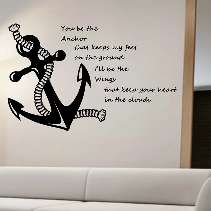 Nautical Quotes Wall Stickers Anchor Home Decorative Vinyl Wall Decals Adhesive Wall Art Stickers Living Room Bedroom Decoration
Nautical Quotes Wall Stickers Anchor Home Decorative Vinyl Wall Decals Adhesive Wall Art Stickers Living Room Bedroom Decoration