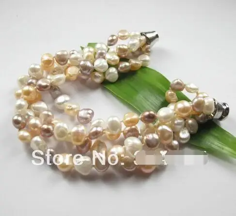 Multicolored Natural Freshwater Pearls Four Strands 8 "Bracelet>>> women jewerly Free shipping
Multicolored Natural Freshwater Pearls Four Strands 8 "Bracelet>>> women jewerly Free shipping