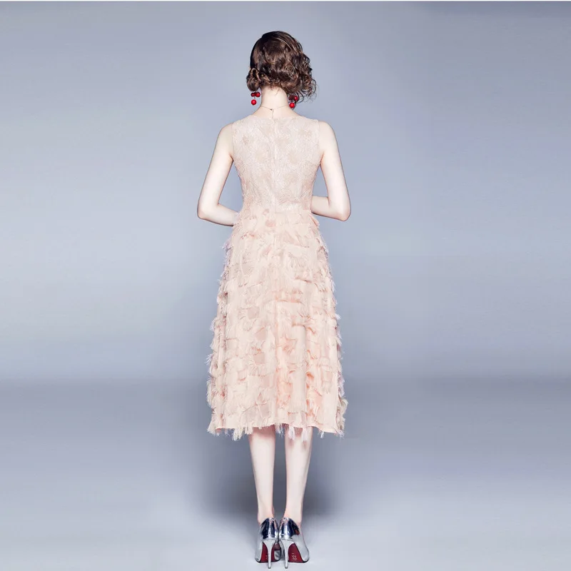 Women Clothes 2019 A-line European and American Round Neck Sleeveless Lace Stitching Dress Women Dress Robe Femme
Women Clothes 2019 A-line European and American Round Neck Sleeveless Lace Stitching Dress Women Dress Robe Femme