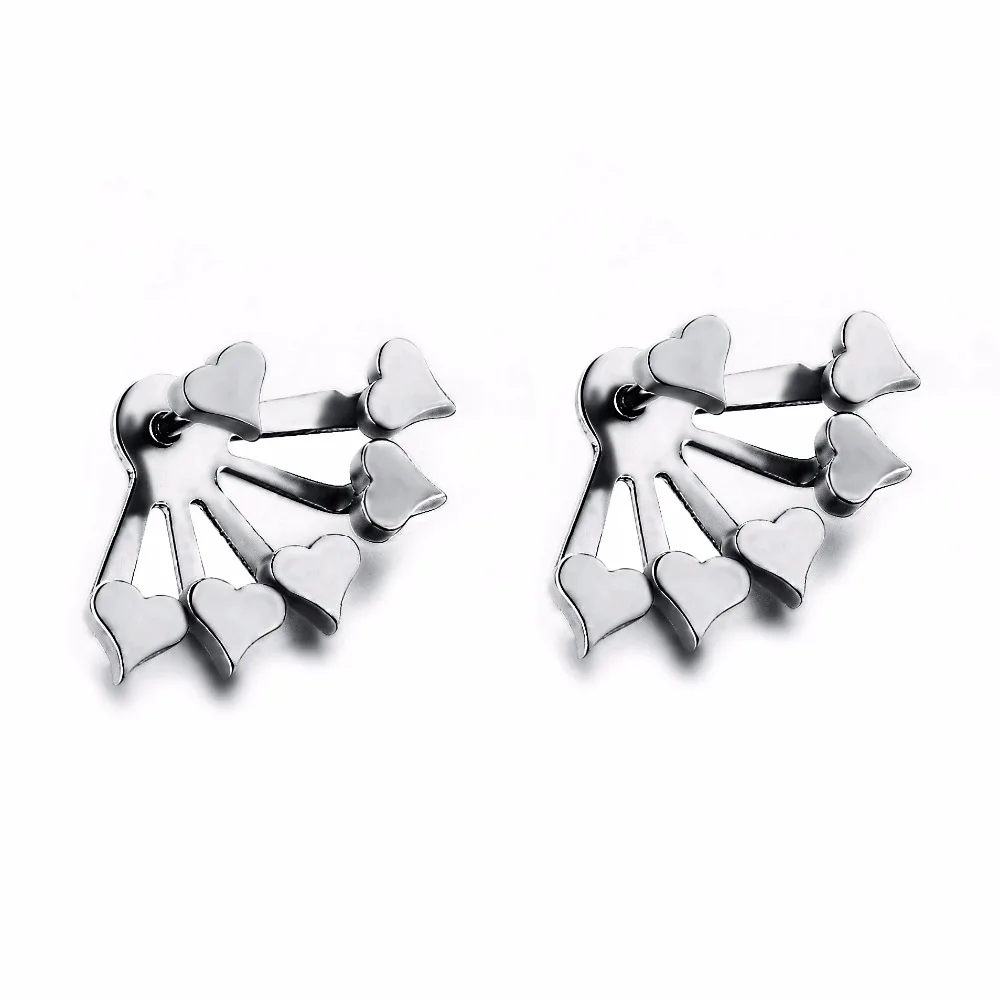 Fashion Cute Heart Earring Stud for Girls Women Front Back Two Side Pop Stainless Steel Ear Jewelry 1 Pair
Fashion Cute Heart Earring Stud for Girls Women Front Back Two Side Pop Stainless Steel Ear Jewelry 1 Pair