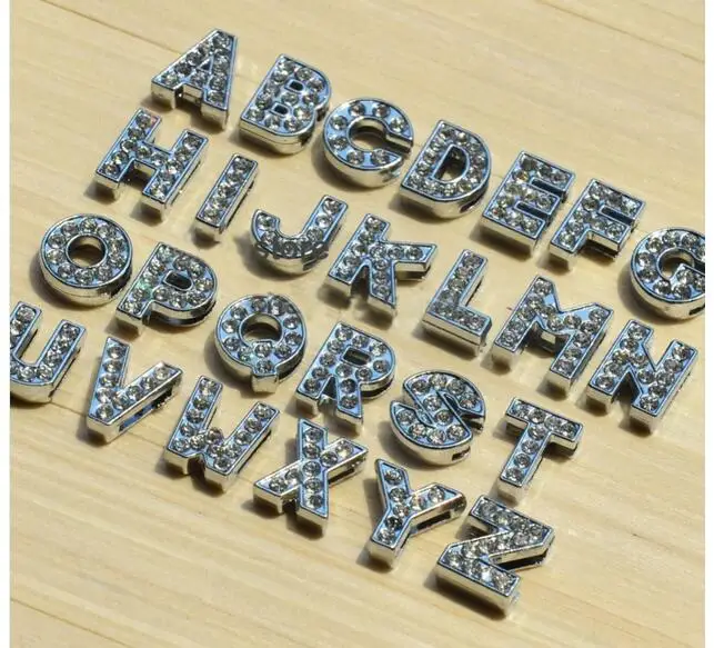 26 шт. 8 мм A Z Стразы с полными буквами DIY буквы Шарм подходит ошейник для домашних