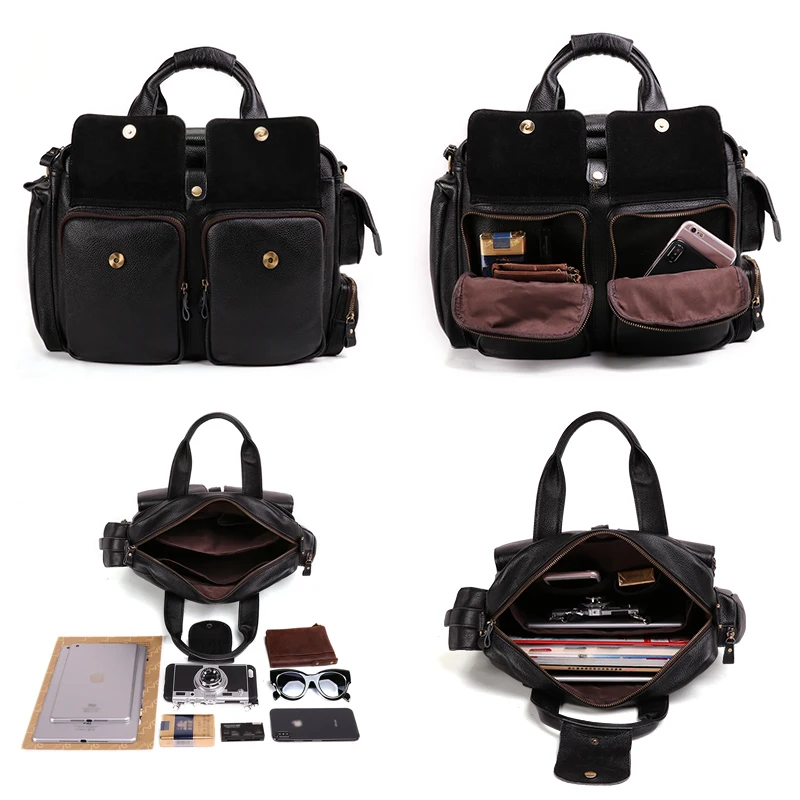 100% Natural First Layer Cow Leather Men's Handbag Casual 15" Laptop Shoulder Bag Genuine Leather Business Men's Travel Bags
100% Natural First Layer Cow Leather Men's Handbag Casual 15" Laptop Shoulder Bag Genuine Leather Business Men's Travel Bags