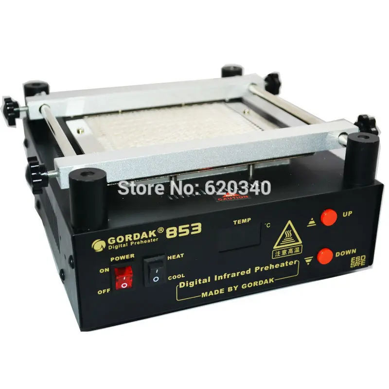 Паяльная станция GORDAK 853, высокомощная, ESD, BGA, станция предварительного нагрева и демонтажа печатных плат, инфракрасная станция предварительного нагрева, бесплатная доставка
Паяльная станция GORDAK 853, высокомощная, ESD, BGA, станция предварительного нагрева и демонтажа печатных плат, инфракрасная станция предварительного нагрева, бесплатная доставка