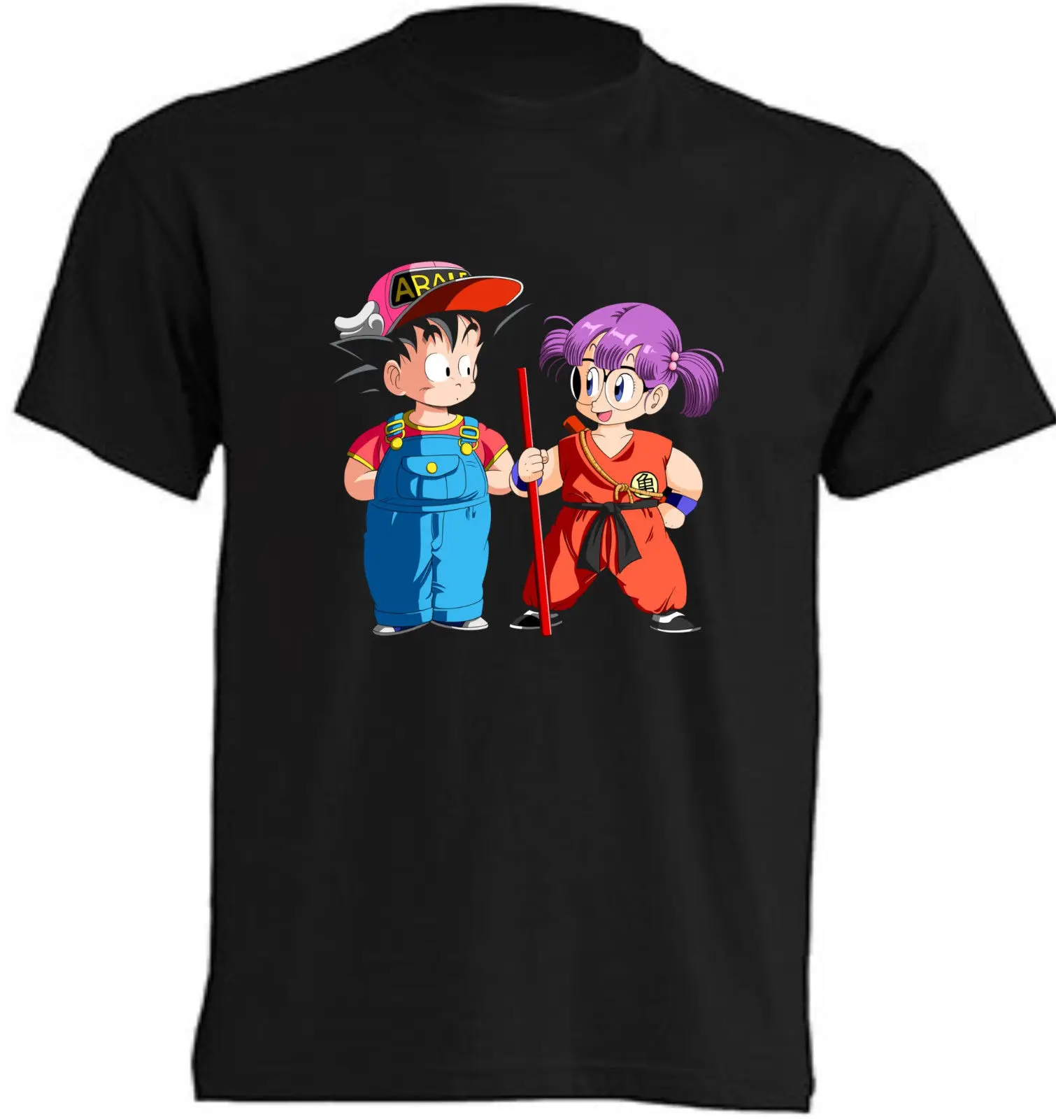 CAMISETA ARALE y GOKU TRAVESTIDOS Футболка NInOS Y ADULTOS|Мужские футболки| |