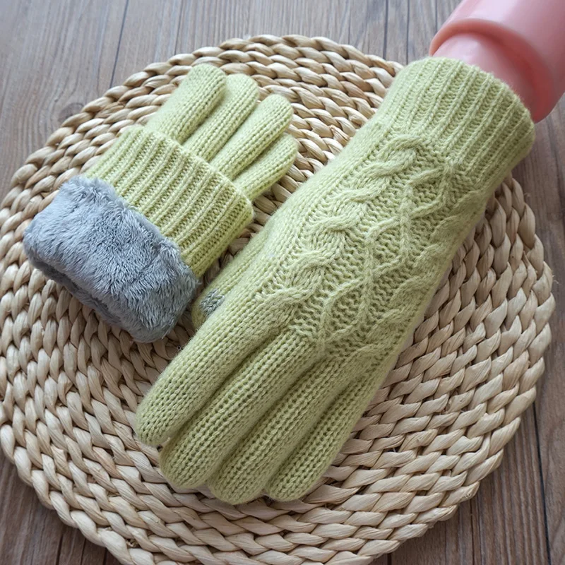 Fashion Female Winter Knitted Wool Plus velvet thickening Warm touch screen Gloves Women Driving Full Fingers Gloves Mittens
Fashion Female Winter Knitted Wool Plus velvet thickening Warm touch screen Gloves Women Driving Full Fingers Gloves Mittens