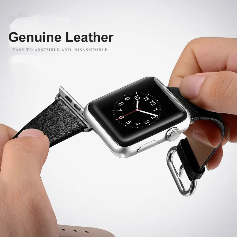 Ремешок из натуральной кожи для Apple Watch Series 1 2 3 38 42 мм|Ремешки часов| |