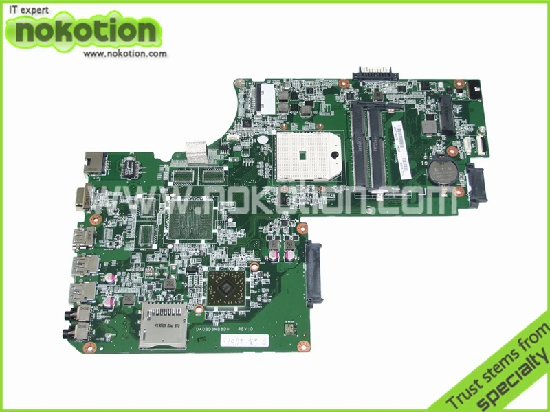 NOKOTION A000243670 DA0BD8MB8D0 laptop motherboard for toshiba S75D socket FS1 DDR3 Mainboard
NOKOTION A000243670 DA0BD8MB8D0 laptop motherboard for toshiba S75D socket FS1 DDR3 Mainboard