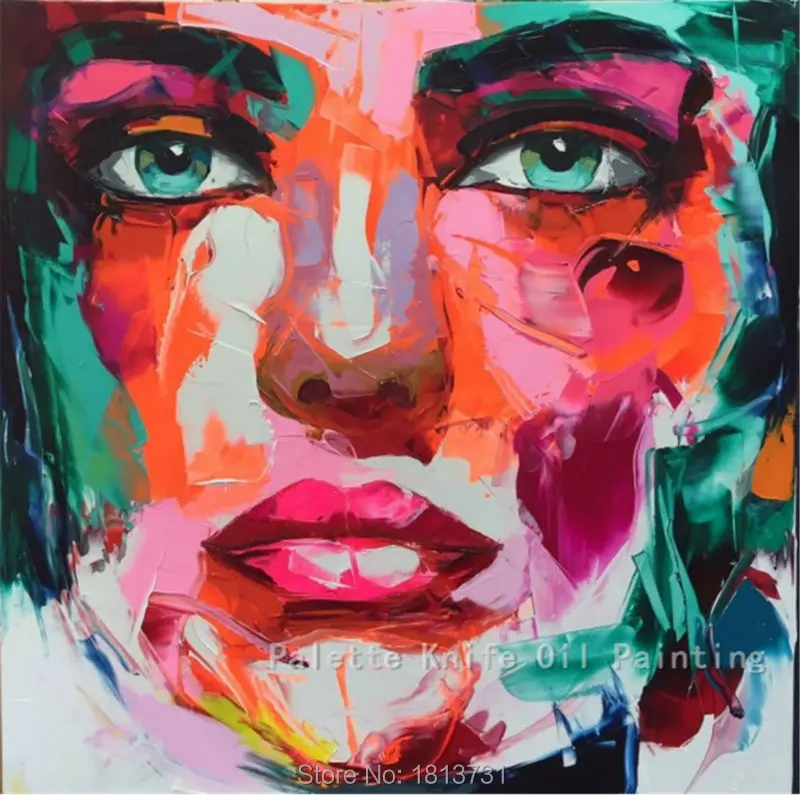 Palette knife painting portrait Palette knife Face Oil painting Impasto figure on canvas Hand painted Francoise Nielly 5
Palette knife painting portrait Palette knife Face Oil painting Impasto figure on canvas Hand painted Francoise Nielly 5