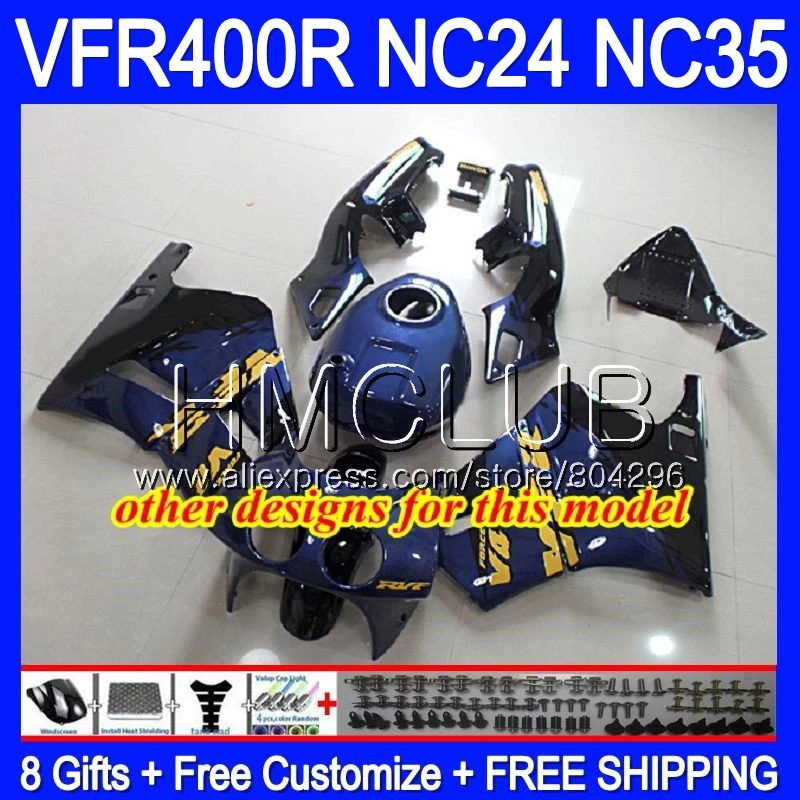 RVF400R для HONDA VFR400 R NC24 V4 VFR400R 87 88 94 95 96 91HM.17 RVF VFR 400 NC35 гоночный! Обтекатель 1987 1988 1994 1995