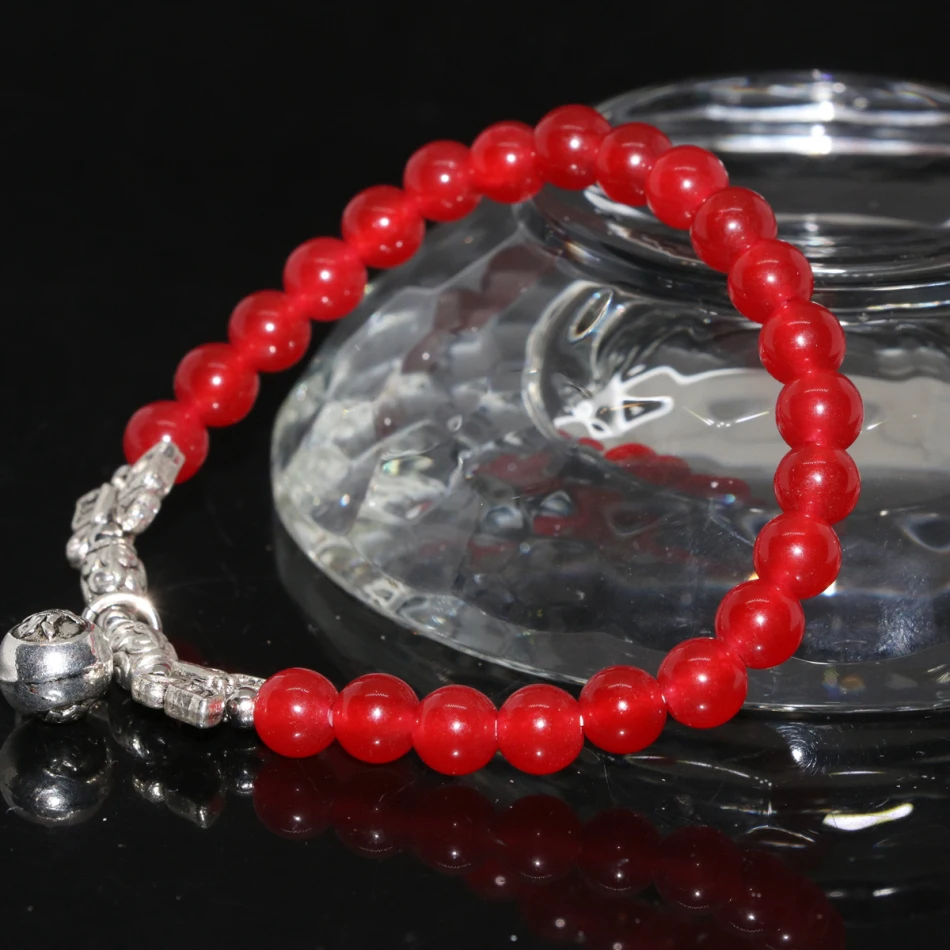 High Grade Natural Red Stone Chalcedony Jades Beaded Bracelets 6mm Round Beads Fashion Women Hot Sale Jewelry 7.5inch B1961
High Grade Natural Red Stone Chalcedony Jades Beaded Bracelets 6mm Round Beads Fashion Women Hot Sale Jewelry 7.5inch B1961