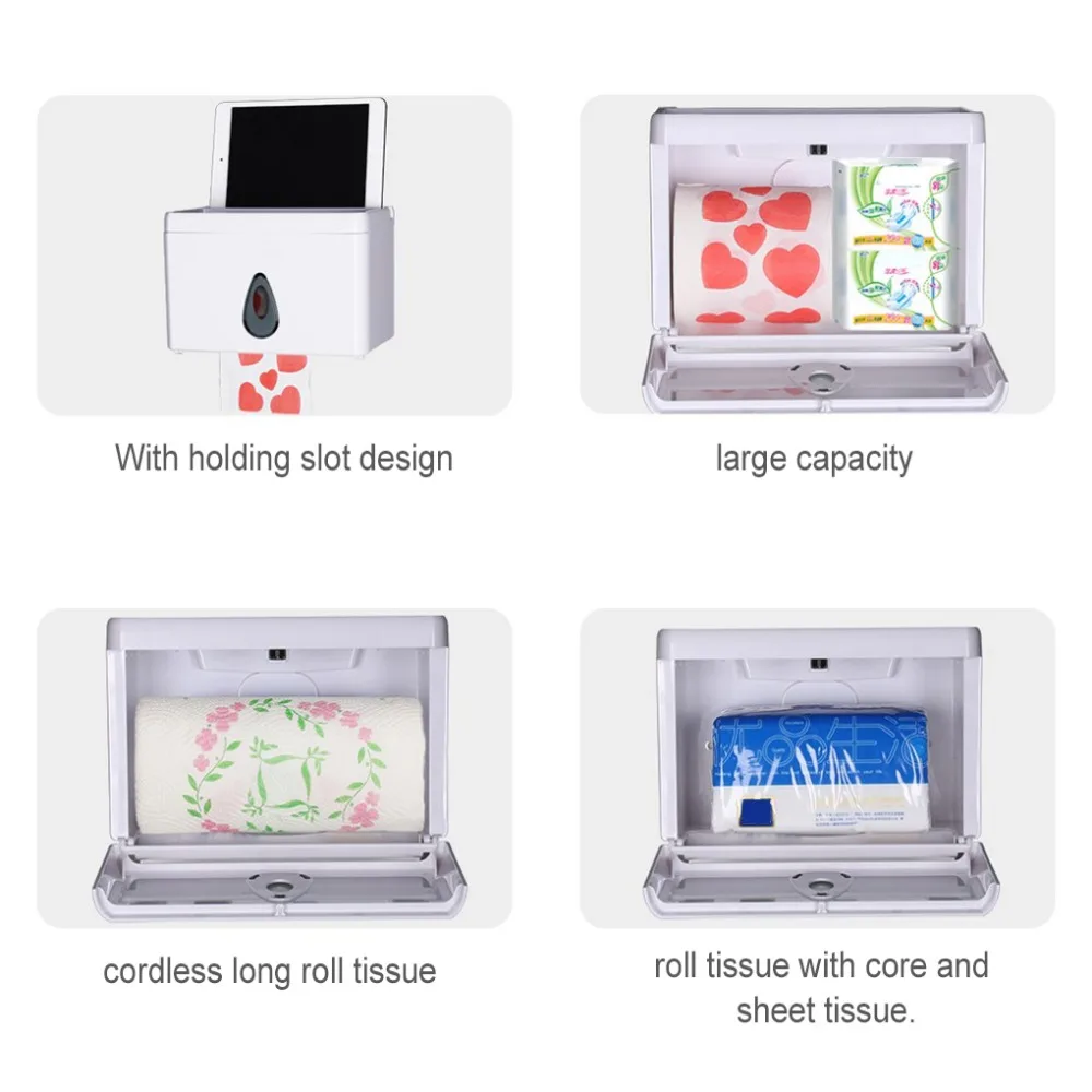 Wall-mounted Bathroom Tissue Dispenser Multi-function Toilet Paper Holder Mobile Phone Toilet Paper Dispenser Tissue Box
Wall-mounted Bathroom Tissue Dispenser Multi-function Toilet Paper Holder Mobile Phone Toilet Paper Dispenser Tissue Box