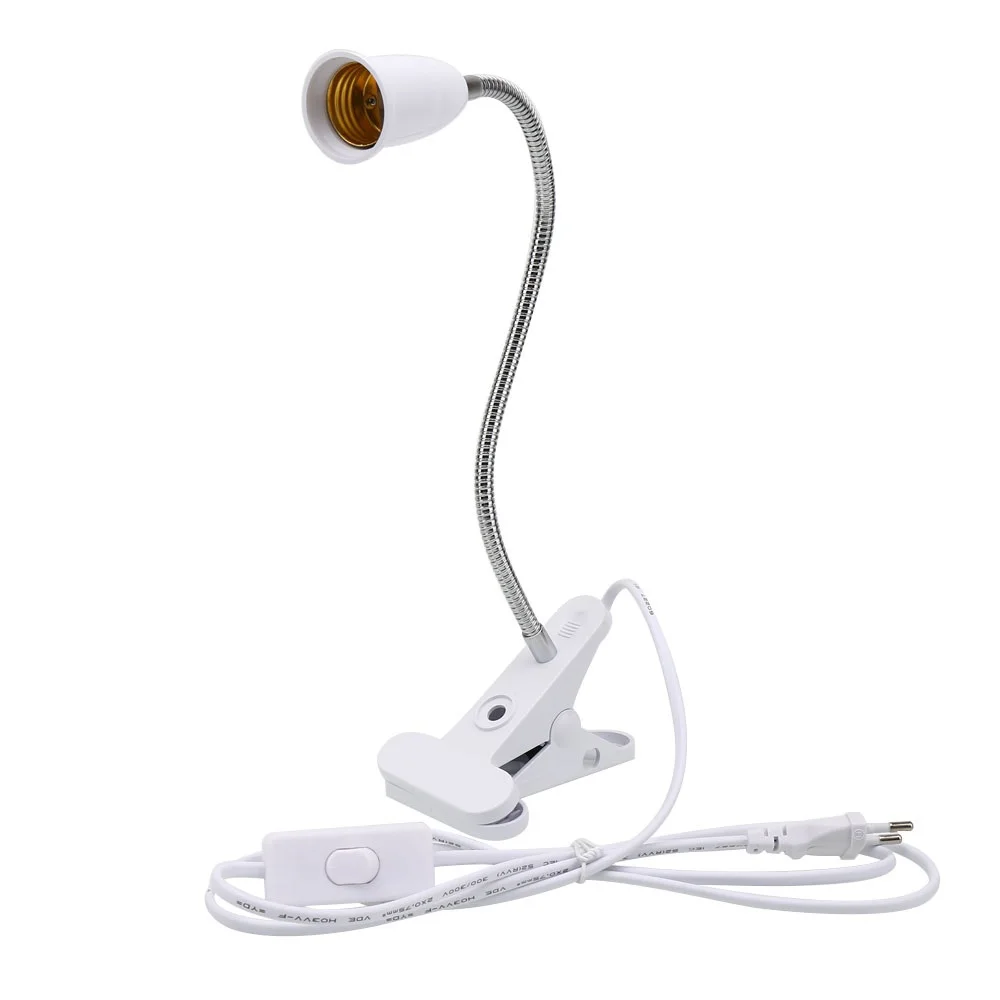 Flexible Lamp Holder Clip with Switch ON Off E27 Socket Base for LED Grow Light Desk Plant Lamp Flower Bulb US/EU Plug
Flexible Lamp Holder Clip with Switch ON Off E27 Socket Base for LED Grow Light Desk Plant Lamp Flower Bulb US/EU Plug