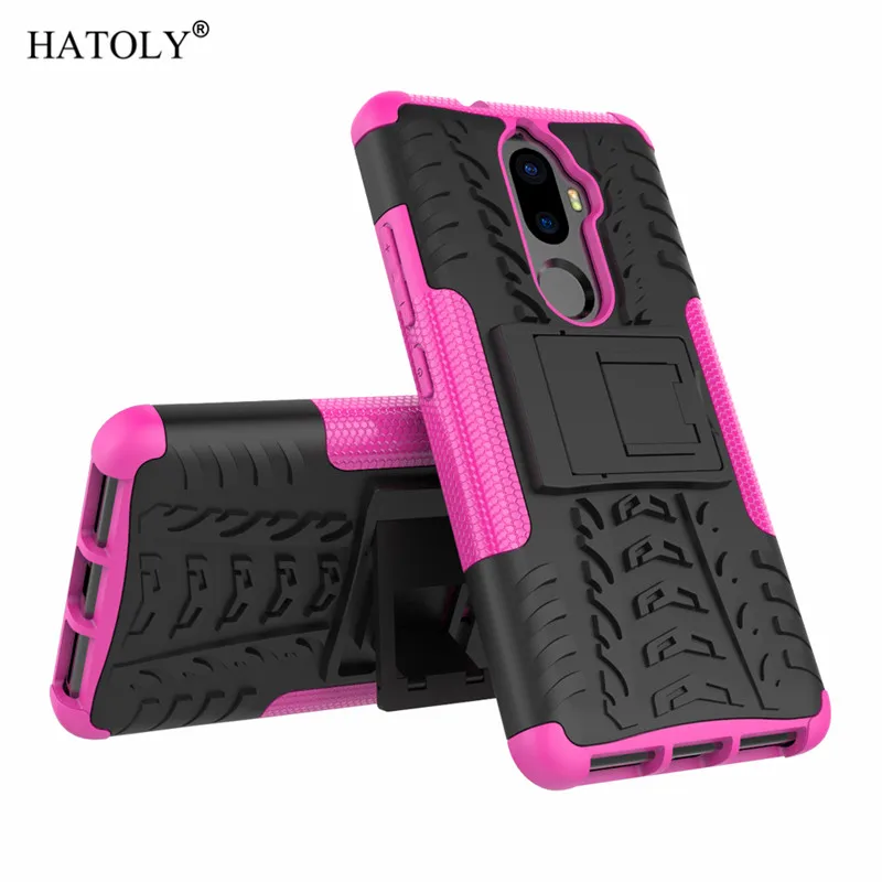 HATOLY sFor Cover Lenovo K8 Plus Case Armor Shockproof Silicone Hard Plastic For with Holder Stand 5.2 inch | Мобильные телефоны и