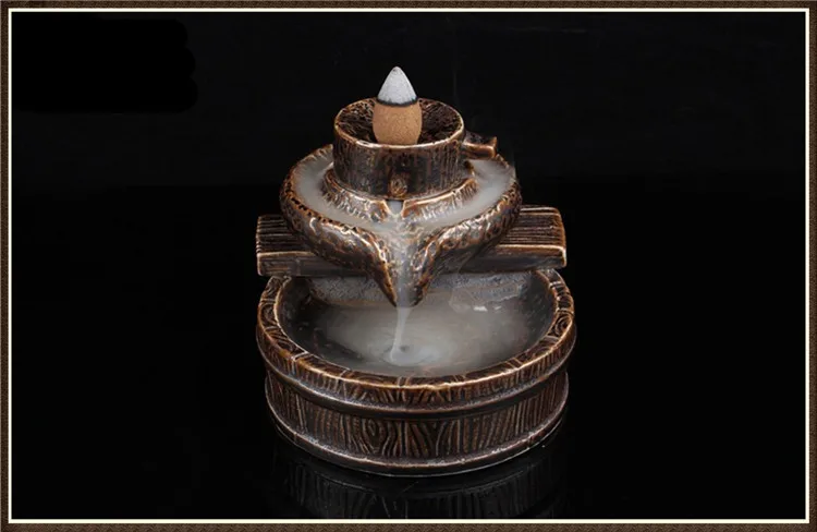 Antique ceramic tower backflow incense cone incense burner incense ornaments room in addition to taste and incense
Antique ceramic tower backflow incense cone incense burner incense ornaments room in addition to taste and incense