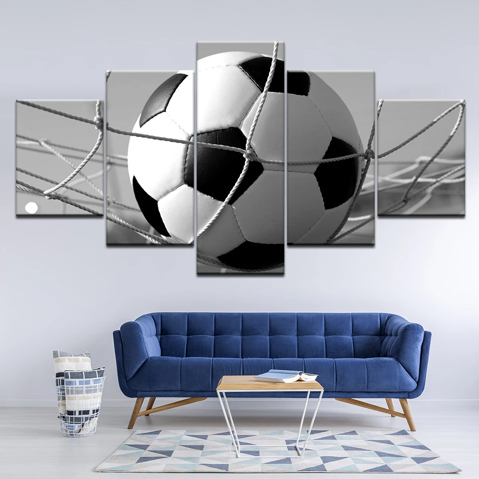 Canvas Painting Football black and white photo 5 Pieces Wall Art Painting Modular Sport Wallpapers Poster Print Home Decor
Canvas Painting Football black and white photo 5 Pieces Wall Art Painting Modular Sport Wallpapers Poster Print Home Decor