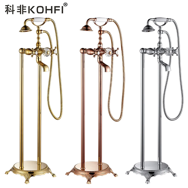 AUSWIND Bath Faucet Floor-mounted Sprinkler Copper Barrel Bathtub Faucet Set Hot & Cold Vertical Spa Bath Faucet 6301
AUSWIND Bath Faucet Floor-mounted Sprinkler Copper Barrel Bathtub Faucet Set Hot & Cold Vertical Spa Bath Faucet 6301