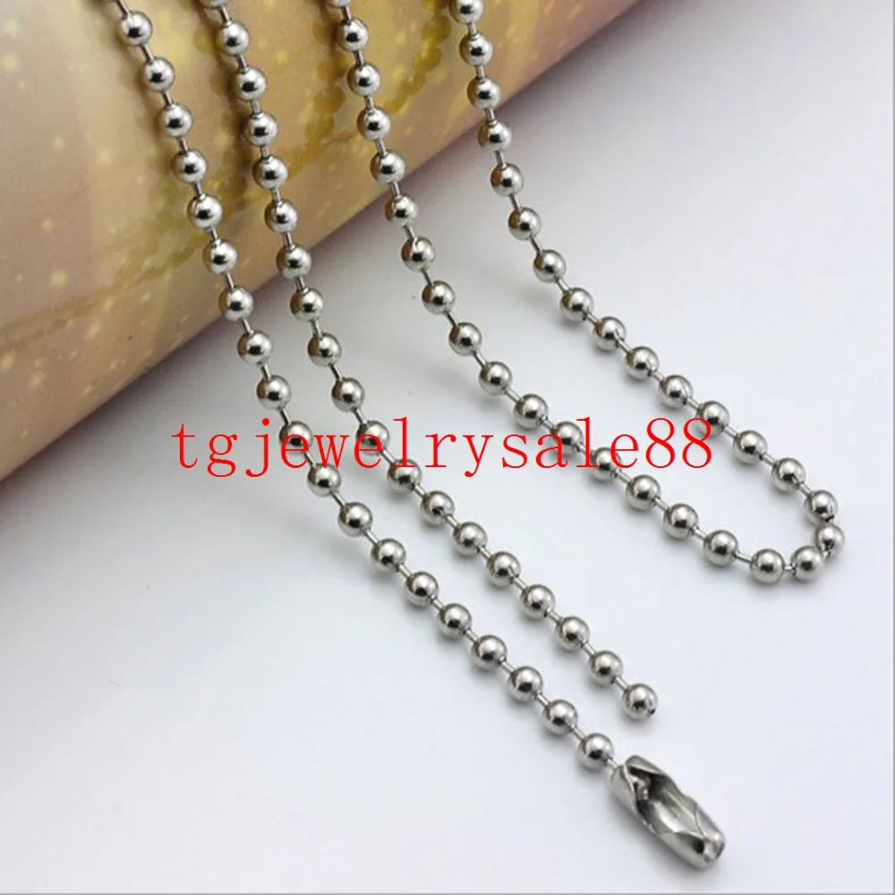 1.5/2/2.4/3.2mm Silver Color Stainless Steel Round Ball Chain DIY Finding Pendant Necklace Jewelry 50/100pcs Wholesale 16-40inch
1.5/2/2.4/3.2mm Silver Color Stainless Steel Round Ball Chain DIY Finding Pendant Necklace Jewelry 50/100pcs Wholesale 16-40inch