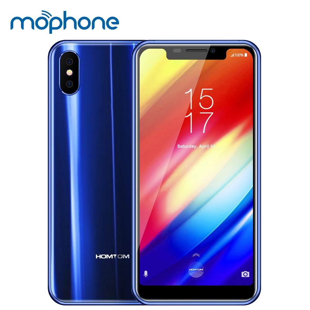 Мобильный телефон HOMTOM H10 5 85 дюймов 4 Гб + 64 ГБ Android 8 1 отпечаток лица ID MTK6750T