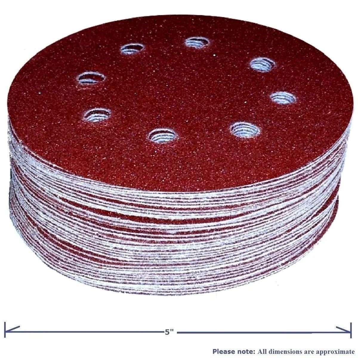 20 X 240 Grit 240# Sandpaper 5"x 8 Hole Hook & Loop Sanding Disc Sand Sheet 5-inch
20 X 240 Grit 240# Sandpaper 5"x 8 Hole Hook & Loop Sanding Disc Sand Sheet 5-inch